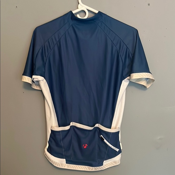 Retro Vintage Summer Bontrager Blue and White Men's Cycling Jersey SZ Medium - Picture 3 of 4